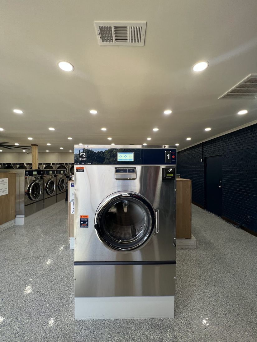 Large Dexter X-Series washer for comforters and bulky items